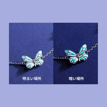 月光バタフライ ネックレス｜月夜の光