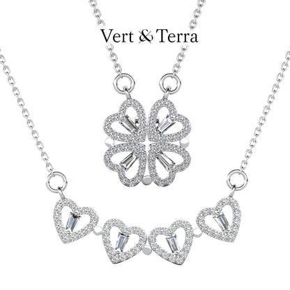 クローバーハートネックレス | 愛と幸運の証