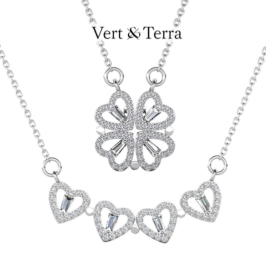 クローバーハートネックレス | 愛と幸運の証