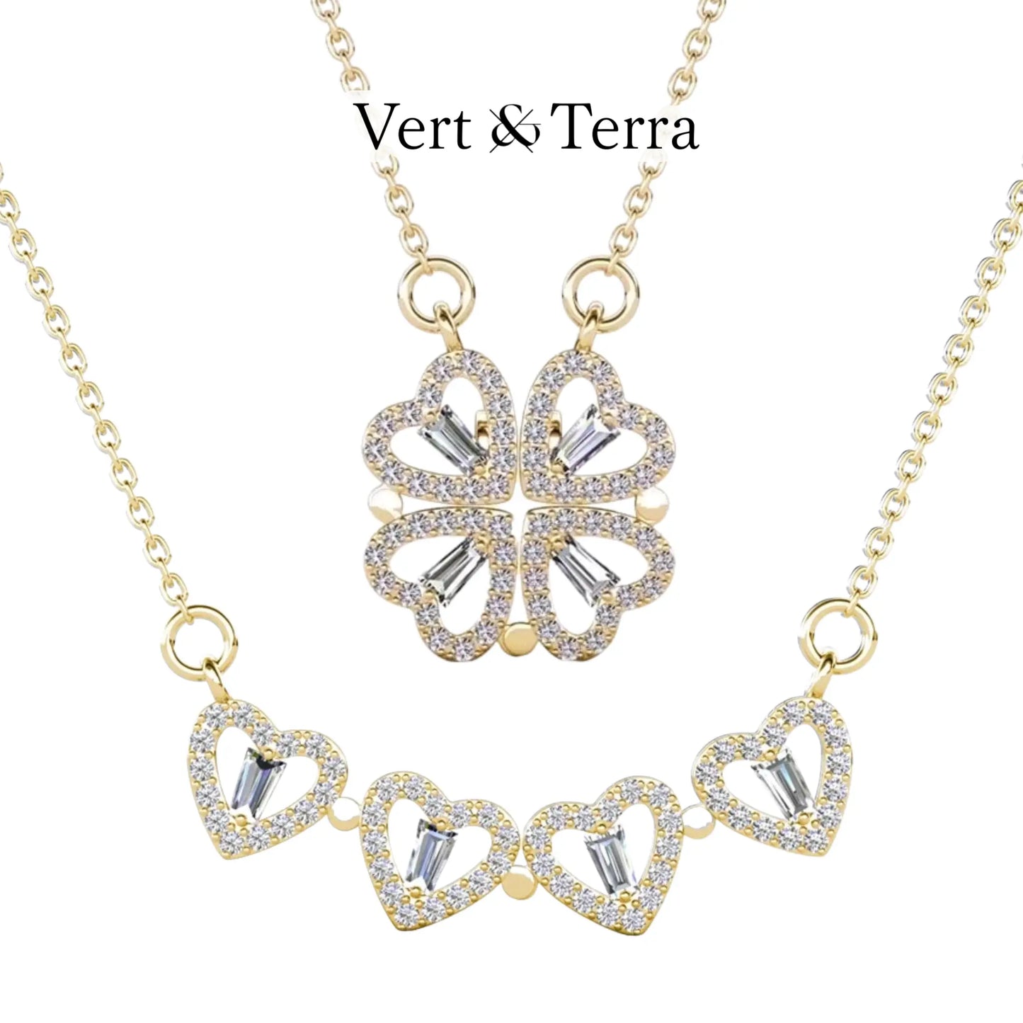 クローバーハートネックレス | 愛と幸運の証