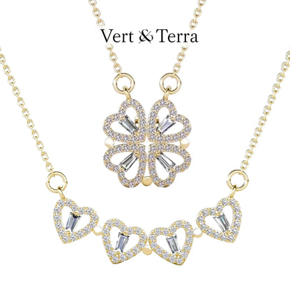 クローバーハートネックレス | 愛と幸運の証