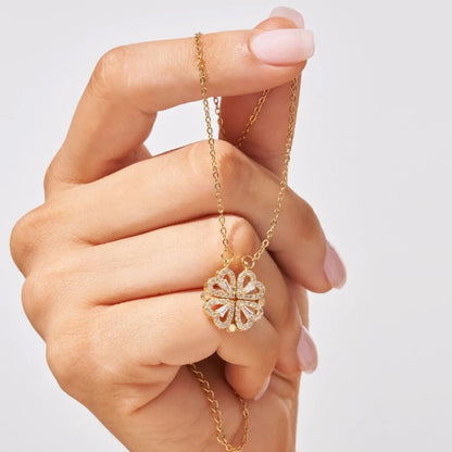 クローバーハートネックレス | 愛と幸運の証