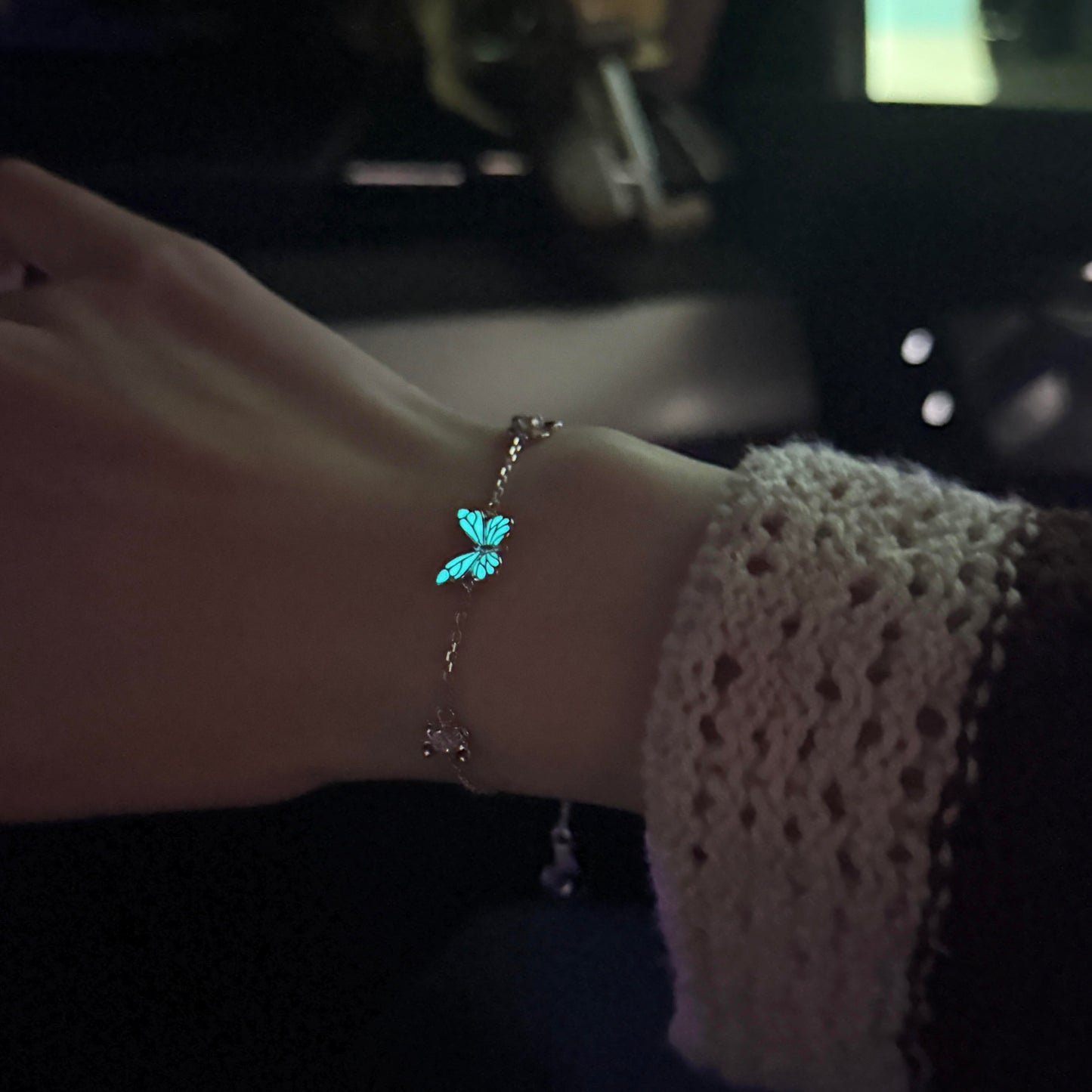 月光バタフライ ブレスレット｜月夜の光